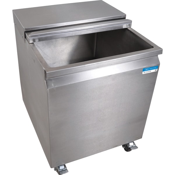 Bk Resources Stainless Steel Mobile Ice Bin W/ Lid, 117 lb, 24" X 22" BK-MIB-2422 - main